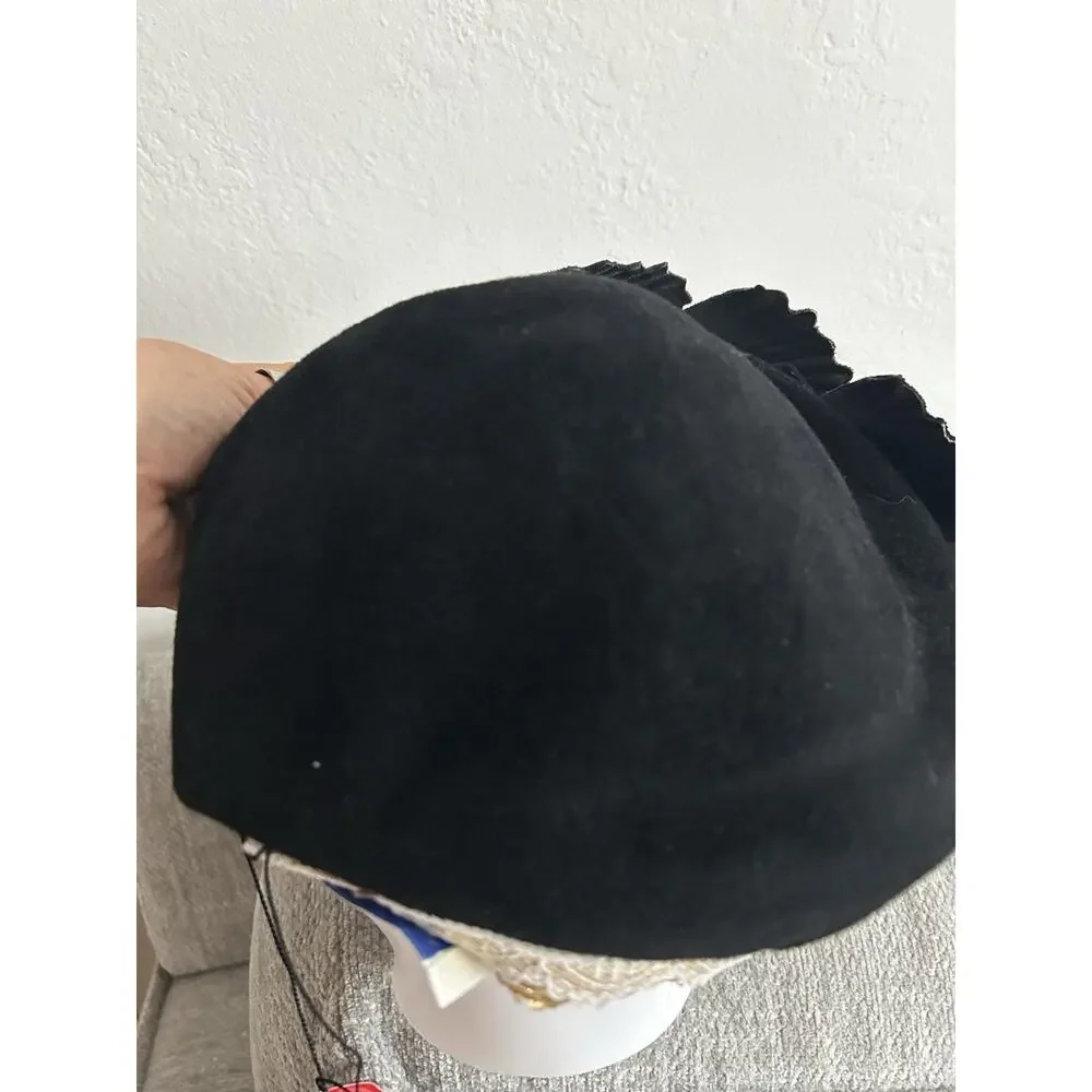Jack McConnell Black Hat Rhinestones Church Derby EUC